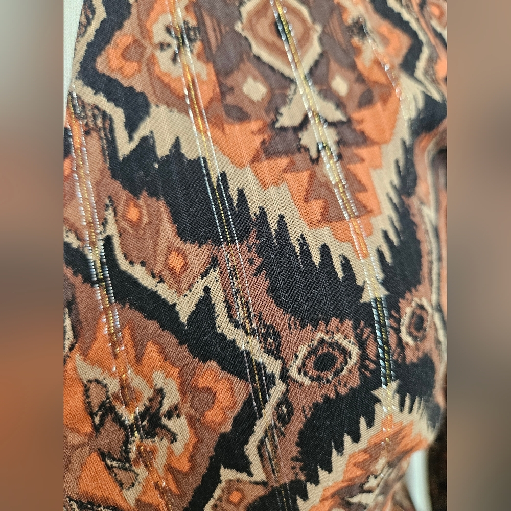 Ikat Dress With Metallic Thread - Picture 4 of 16
